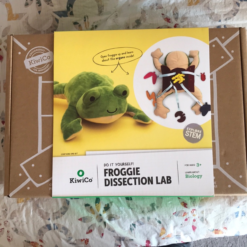 KiwiCo Froggie Lab Dissection, Frog Plush Toy